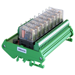 MRE-8/24 interface with 8 x 10A relays - 24V PNP/NPN coils