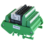 MREC-8/24P compact interface with 8 x 6A relays - 24V PNP coils